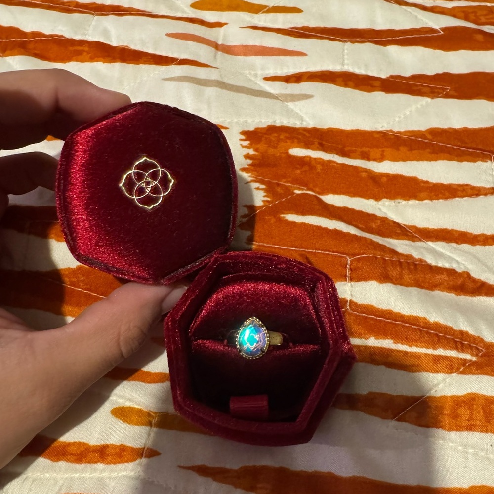 Kendra Scott Opal Ring in Gold Setting
